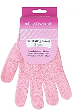 Rękawiczki do peelingu ciała, 6 sztuk - Brushworks Spa Exfoliating Body Gloves — Zdjęcie N1