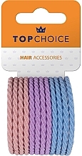 Zestaw gumek do włosów, 26546, fioletowo-niebieski, 12 szt. - Top Choice Hair Bands — Zdjęcie N1