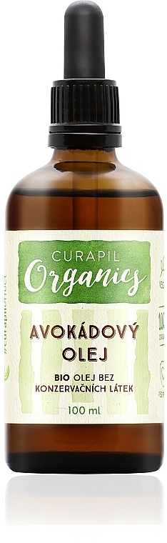 Olejek z awokado do ciała i włosów - Curapil Organics Avocado Oil — Zdjęcie N1