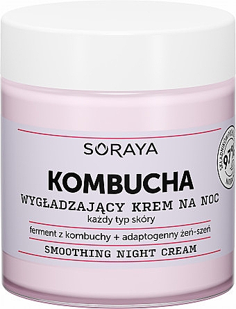 Wygładzający krem ​​na noc z kwasami AHA - Soraya Kombucha Smoothing Night Cream — Zdjęcie N2