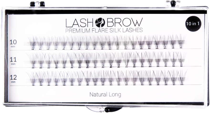 Jedwabne kępki rzęs - Lash Brow Premium Flare Silk Lashes Natural Long — Zdjęcie N1