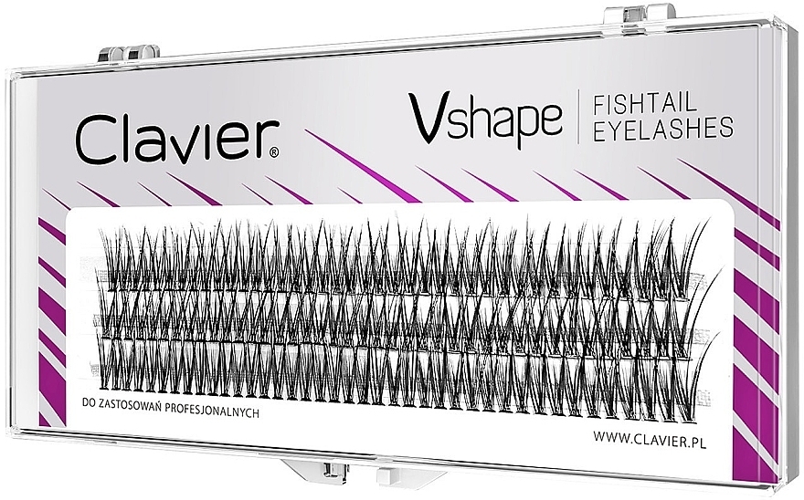 Sztuczne rzęsy, 16 mm - Clavier V-Shape Eyelashes — Zdjęcie N1