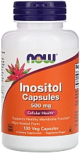 Inozytol w kapsułkach, 500 mg - Now Foods Inositol Capsules — Zdjęcie N1