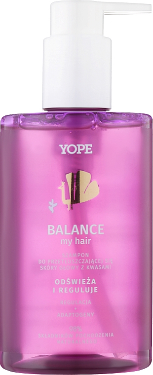 Szampon do przetłuszczającej się skóry głowy z kwasami - Yope Balance