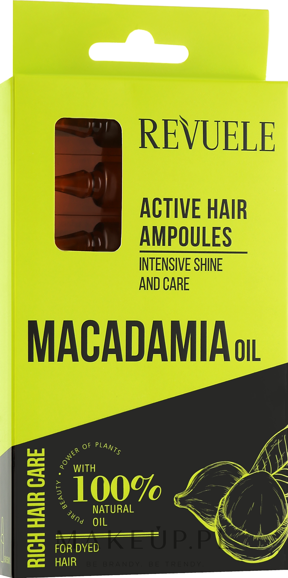Ampułki do włosów z olejem makadamia - Revuele Macadamia Oil Hair Ampoules — Zdjęcie 8 x 5 ml