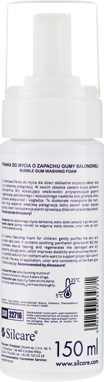 Pianka do mycia dla dzieci - Silcare Bubble Gum Washing Foam For Kids — Zdjęcie N2