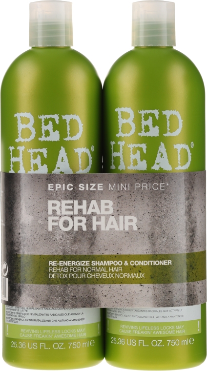 Zestaw - Tigi Bed Head Rehab For Hair Kit (shm 750 ml + cond 750 ml) — Zdjęcie N1