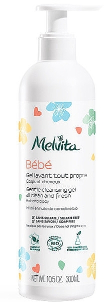 PRZECENA! Oczyszczający żel do włosów dla niemowląt - Melvita Gentle Cleansing Gel * — Zdjęcie N1