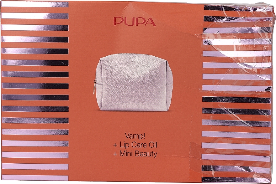 PRZECENA! Zestaw - Pupa Vamp! Mascara & Lip Care Oil Kit (mascara/9ml + lip/oil/9.5ml + bag/1pcs) * — Zdjęcie N2