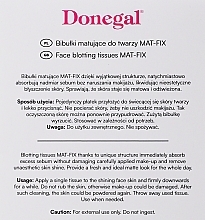 Bibułki matujące do twarzy - Donegal Face Blotting Tissues Mat-Fix — Zdjęcie N2
