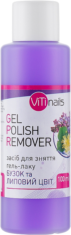 Zmywacz hybrydowy z ekstraktem z kwiatu bzu i lipy - ViTinails Gel Polish Remover — Zdjęcie N1