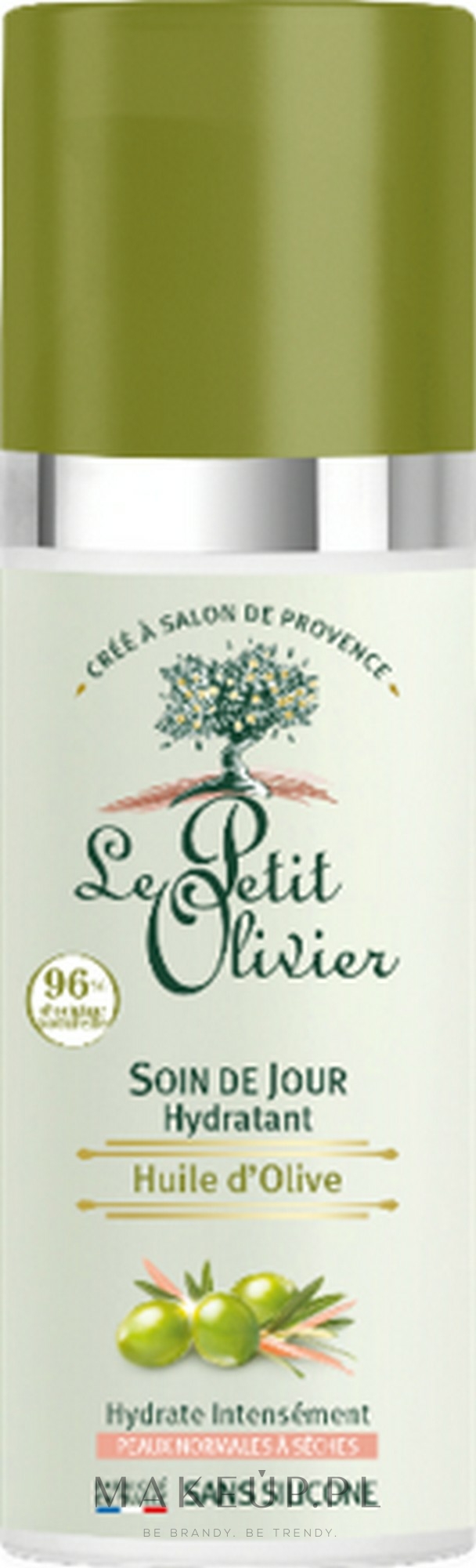 Nawilżający krem na dzień do cery suchej i wrażliwej Oliwa z oliwek - Le Petit Olivier Day Skincare Intense Moisturising — Zdjęcie 50 ml