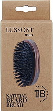 Szczotka do brody z naturalnymi włosami dzika, owalna - Lussoni Men Natural Baerd Brush — Zdjęcie N3