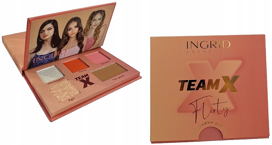 Paleta cieni do powiek - Ingrid Cosmetics Team X Flirty Eyeshadow Palette — Zdjęcie N2