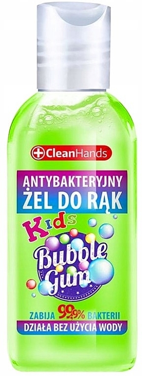 Antybakteryjny żel do rąk dla dzieci, guma do żucia - Clean Hands Antibacterial Hand Gel Bubble Gum — Zdjęcie N1