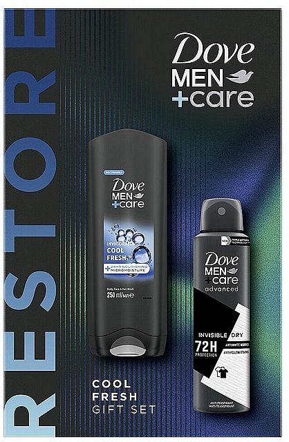 Zestaw - Dove Men+Care Restore Set (sh/gel/250ml + deo/spray/150ml) — Zdjęcie N2