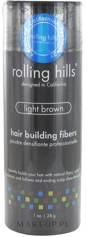 Puder zagęszczający do czarnych włosów - Rolling Hills Hair Building Fibers — Zdjęcie Light Brown