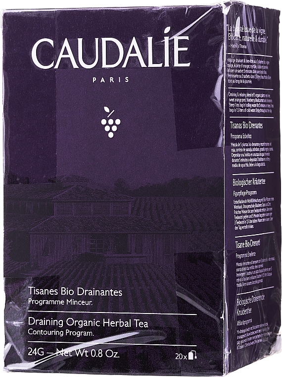 PRZECENA! Bio herbata drenująca - Caudalie Vinotherapie Draining Organic Herbal Teas * — Zdjęcie N3