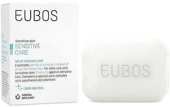PRZECENA! Mydło do skóry wrażliwej - Eubos Med Sensitive Care Solid Washing Bar * — Zdjęcie N1