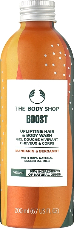Szampon i żel pod prysznic - The Body Shop Mandarin & Bergamot Boost Uplifting Hair & Body Wash  — Zdjęcie N2