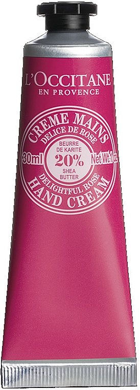 Różany krem do rąk z masłem shea - L'Occitane Shea Butter Delightful Rose Hand Cream — Zdjęcie N1