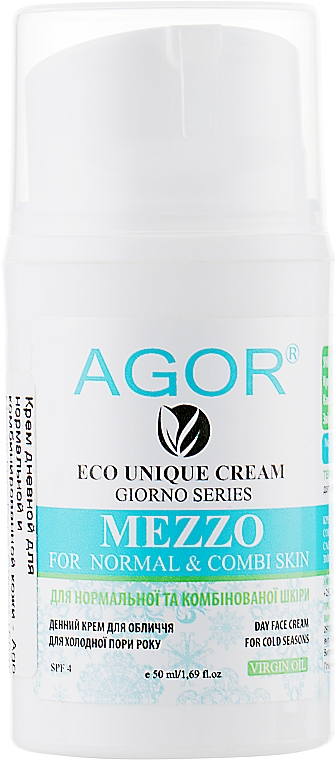 Krem na dzień do cery normalnej i mieszanej - Agor Mezzo Day Face Cream — Zdjęcie N3