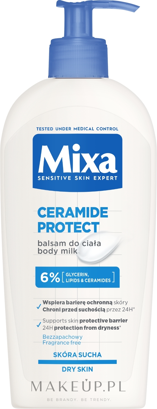 Intensywnie nawilżający balsam do ciała do skóry suchej z ceramidami - Mixa Ceramide Protect Body Milk — Zdjęcie 400 ml