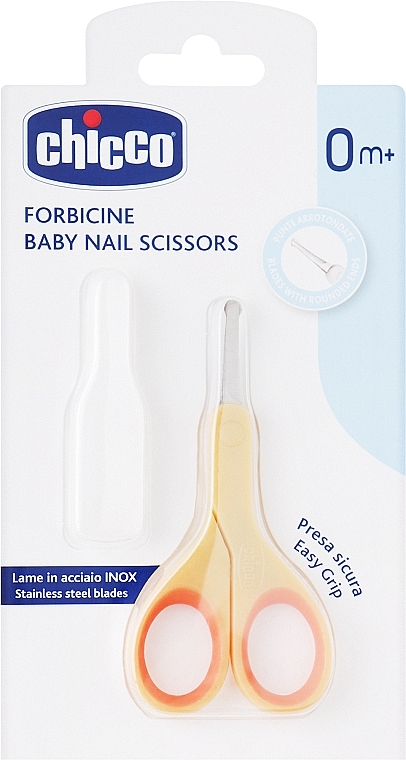 Bezpieczne nożyczki do paznokci dla dzieci, pomarańczowe - Chicco Baby Nail Scissors — Zdjęcie N1