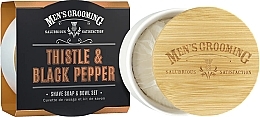 Mydło do golenia + miska ceramiczna - Scottish Fine Soaps Thistle & Black Pepper Shave Soap & Bowl — Zdjęcie N1