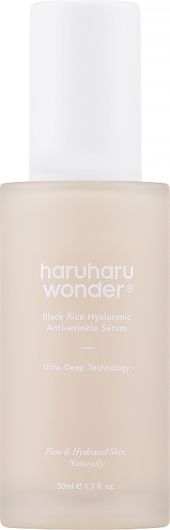 Przeciwzmarszczkowe serum z kwasem hialuronowym i ekstraktem z czarnego ryżu - Haruharu Wonder Black Rice Hyaluronic Anti-Wrinkle Serum — Zdjęcie N1