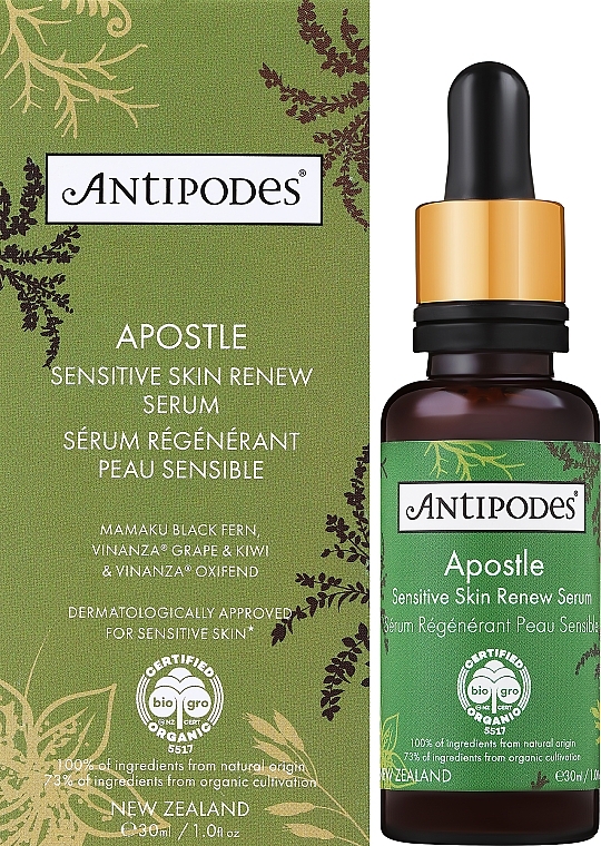 Odnawiające serum do skóry wrażliwej - Antipodes Apostle Sensitive Skin Renew Serum — Zdjęcie N1