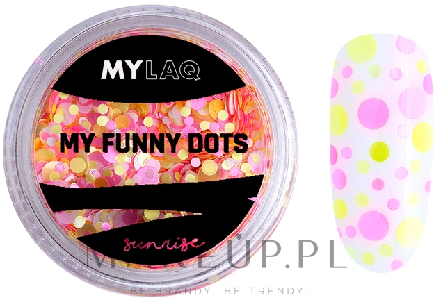 Cekiny do stylizacji paznokci - MylaQ My Funny Dots — Zdjęcie Sunrise