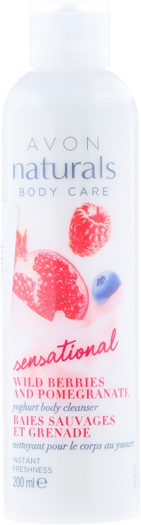 Jogurtowy żel do mycia ciała Dzikie jagody i granat - Avon Naturals Body Care — Zdjęcie N1