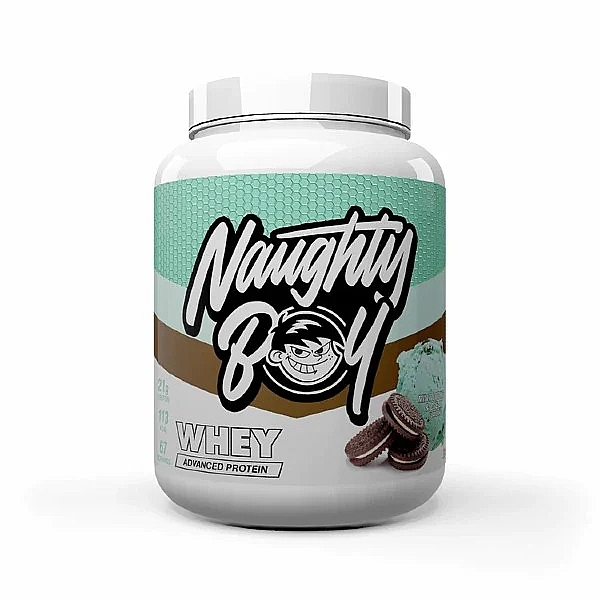 Białko serwatkowe Ciasteczka miętowe ze śmietaną - Naughty Boy Whey Advanced Protein  — Zdjęcie N1