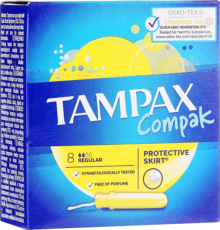 Tampony z aplikatorem, 8 szt. - Tampax Compak Regular — Zdjęcie N1