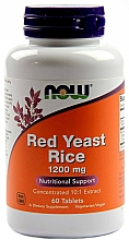 Skoncentrowany ekstrakt z czerwonego ryżu drożdżowego - Now Foods Red Yeast Ric, 1200mg Concentrated 10:1 Extract — Zdjęcie N1