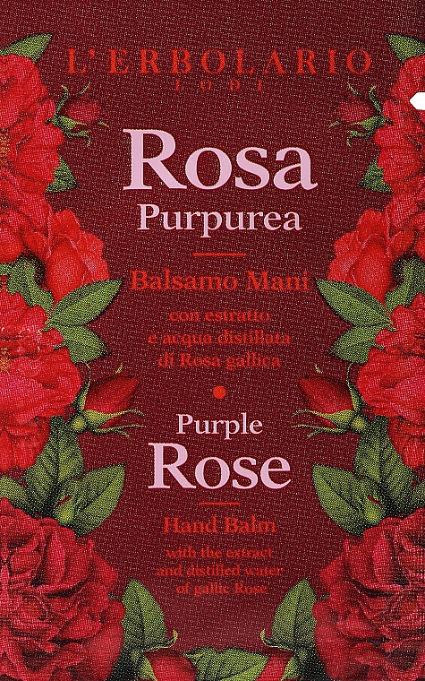 Balsam do rąk Purpurowa Róża - L'Erbolario urple Rose Hand Balm (próbka) — Zdjęcie N1