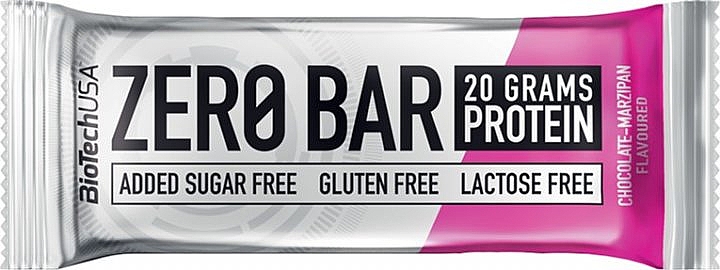 Baton proteinowy Czekolada-marcepan - BioTechUSA Zero Bar Chocolate-Marzipan Flavoured — Zdjęcie N1