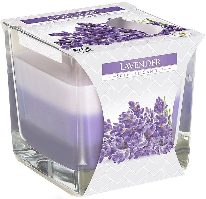 Świeca zapachowa trójwarstwowa w szkle Lavender - Bispol Scented Candle Lavender — Zdjęcie N1