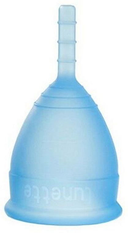 Kubeczek menstruacyjny, model 1, niebieski - Lunette Reusable Menstrual Cup Blue Model 1 — Zdjęcie N2