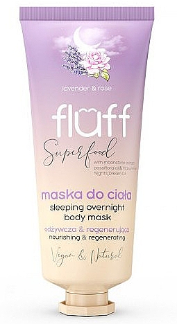 Maska do ciała - Fluff Superfood Lavender Rose Sleeping Overnight Body Mask