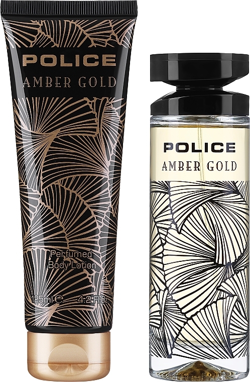 Police Amber Gold For Her - Zestaw (edt/100ml + lotion/125ml) — Zdjęcie N2