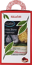 Kup Zestaw, mydło o zapachu granatu - Kalliston Gift Box (soap/100g + stone/1pcs + sponge/1pcs)