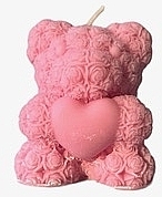 Świeca dekoracyjna Miś o zapachu jagód, różowa - KaWilamowski — Zdjęcie N1