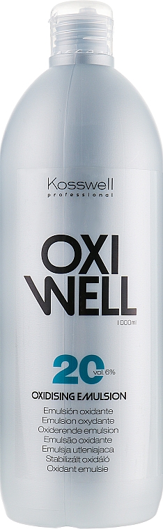 Emulsja utleniająca do włosów 6% - Kosswell Professional Oxidizing Emulsion Oxiwell 6% 20 vol — Zdjęcie N3