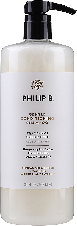 Delikatny szampon kondycjonujący do włosów - Philip B African Shea Butter Gentle & Conditioning Shampoo — Zdjęcie N1