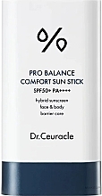 Probiotyczny sztyft przeciwsłoneczny do twarzy i ciała - Dr. Ceuracle Pro Balance Comfort Sun Stick SPF50+ PA + + + + — Zdjęcie N1