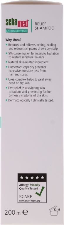 Szampon do bardzo suchych włosów z 5% mocznikiem - Sebamed Extreme Dry Skin Relief Shampoo 5% Urea — Zdjęcie N2