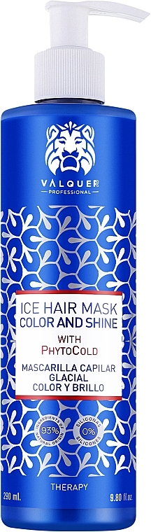 Maska do włosów farbowanych - Valquer Ice Hair Mask Color And Shine — Zdjęcie N1