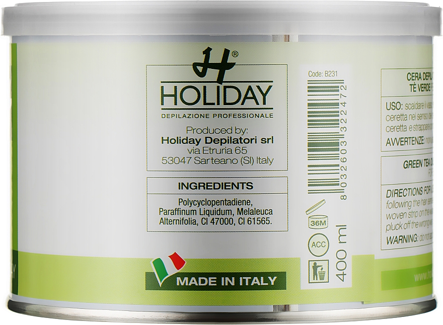 Serum przeciw zmarszczkom mimicznym z peptydami - Holiday Depilatory Wax Green Tea — Zdjęcie N2